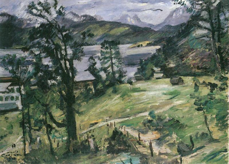 Lovis Corinth Walchenseelandschaft mit Larche